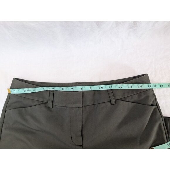Express Editor pants dark green women's size 4R straight leg mid rise L6 - Picture 7 of 9